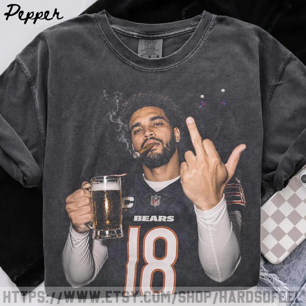 Caleb Williams Chicago Funny 90s Bootleg Meme Fan Oversized Tee